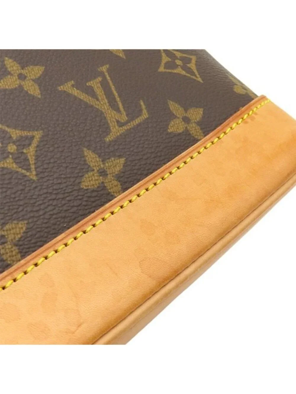 Louis Vuitton Handbag Alma PM Monogram Canvas Gold Brown Key Padlock Out of